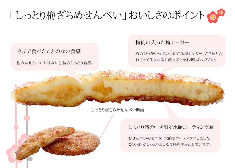 しっとり梅ざらめせんべい