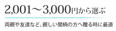 2,001～3,000円から選ぶ