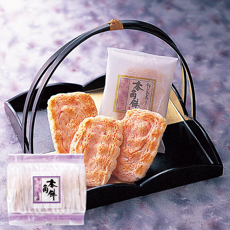 本角餅 えび味 詰替パック | もち吉 あられ・おせんべい・おかき・和菓子のお店