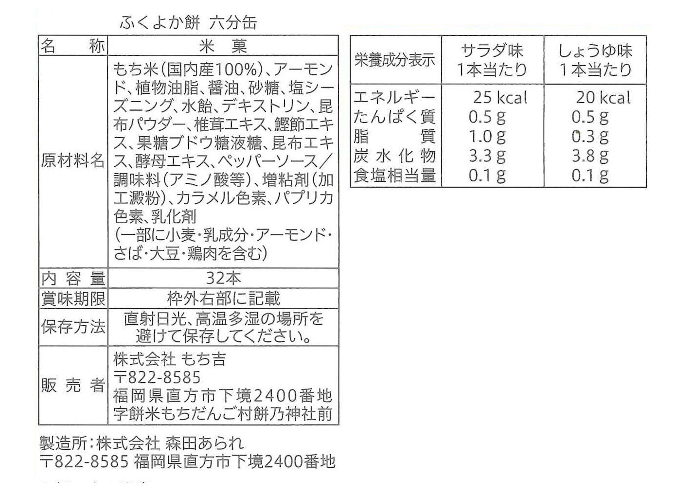 ☆新春福袋2021☆ ふくよか餅 六分缶※こちらの商品はLINEギフトからご注文をお願いします