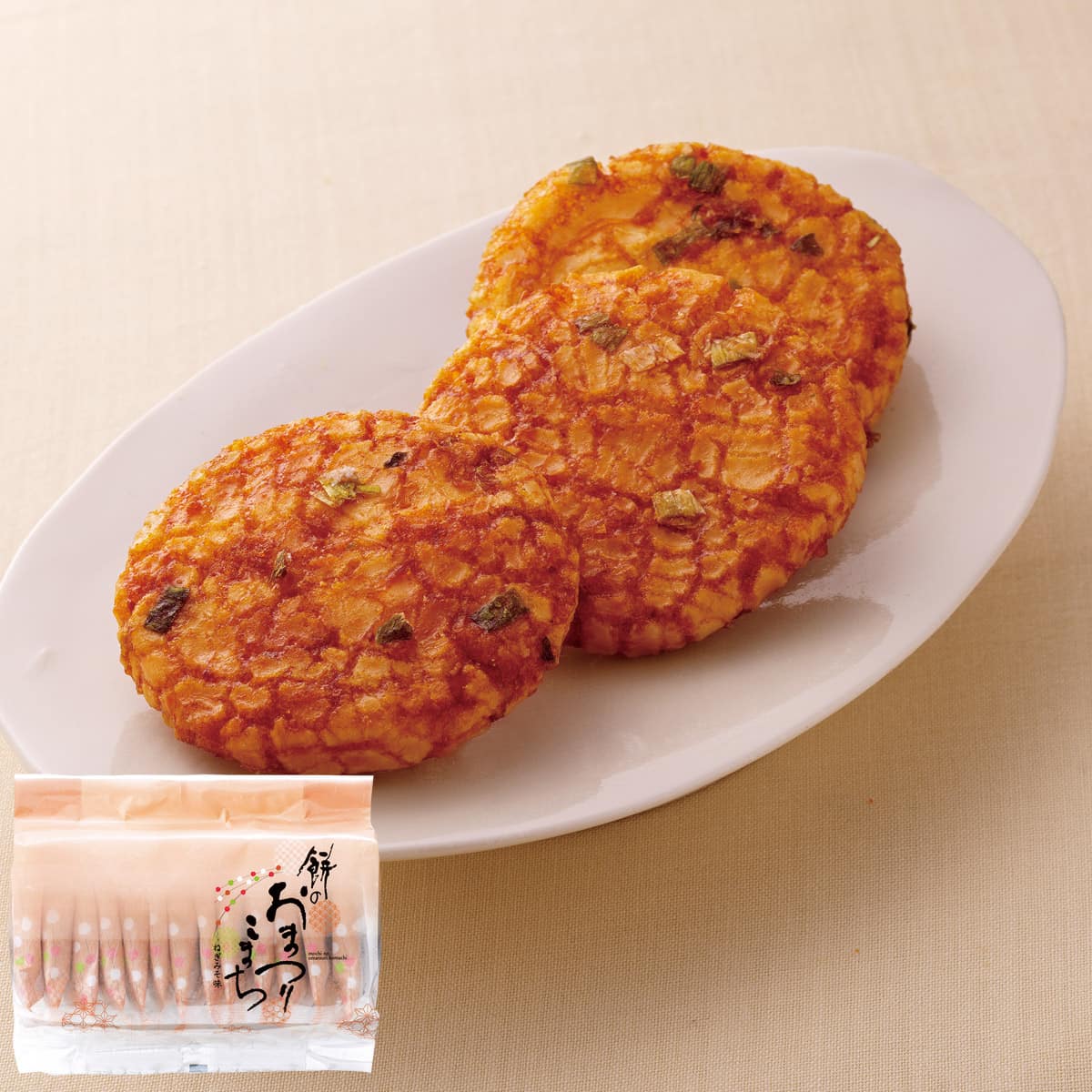 餅のおまつりこまち 詰替パック ねぎみそ味 | もち吉 あられ・おせんべい・おかき・和菓子のお店