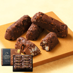 （※期日指定2月14日までお届け可）あられクランチチョコ 大箱 ～バレンタインシール付_イメージ