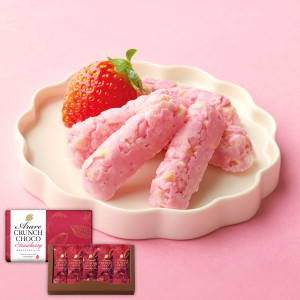 （※2月28日以降順次発送 ※期日指定3月31日までお届け可）あられクランチチョコ いちご味 化粧箱_イメージ