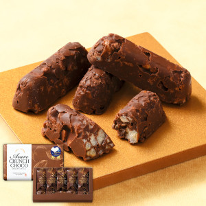 （※期日指定3月14日までお届け可）【ホワイトデーシール付】あられクランチチョコ 化粧箱_イメージ